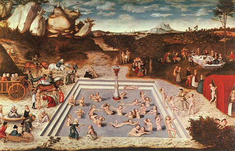 Lucas  Cranach The Fountain of Youth Germany oil painting art